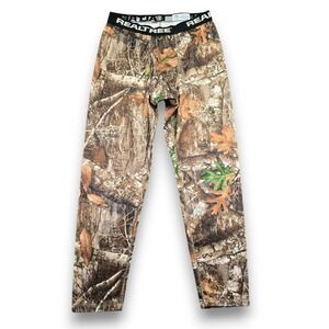 Realtree Mens Activewear Pants Camouflage M 32 34 Polyester Base Layer RTEDGE